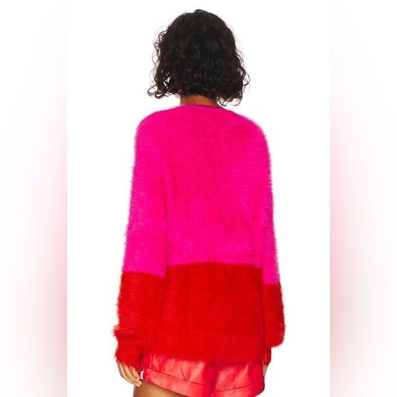 One Teaspoon Lost Signal Colour Block Pink Red Dress Sweater Crew Size S - Picture 5 of 11